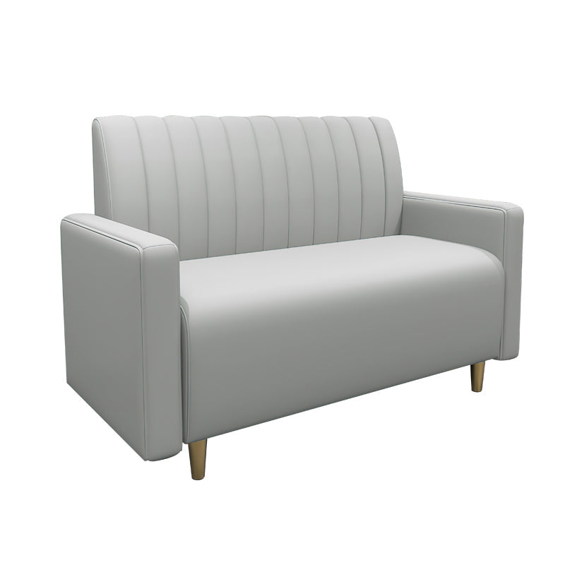 47.27"D x 25.59"W x 33.46"H Glam 2-seat Sewn Pillow Back Sofa for Restaurant Clearhalo 'furn' 'furn_sofas' 'Furniture' 'furniture_sofas' 'kitchen' 'kitchen_sofas' 'Living Room Furniture' 'Sofa' 'sofas' 4777420