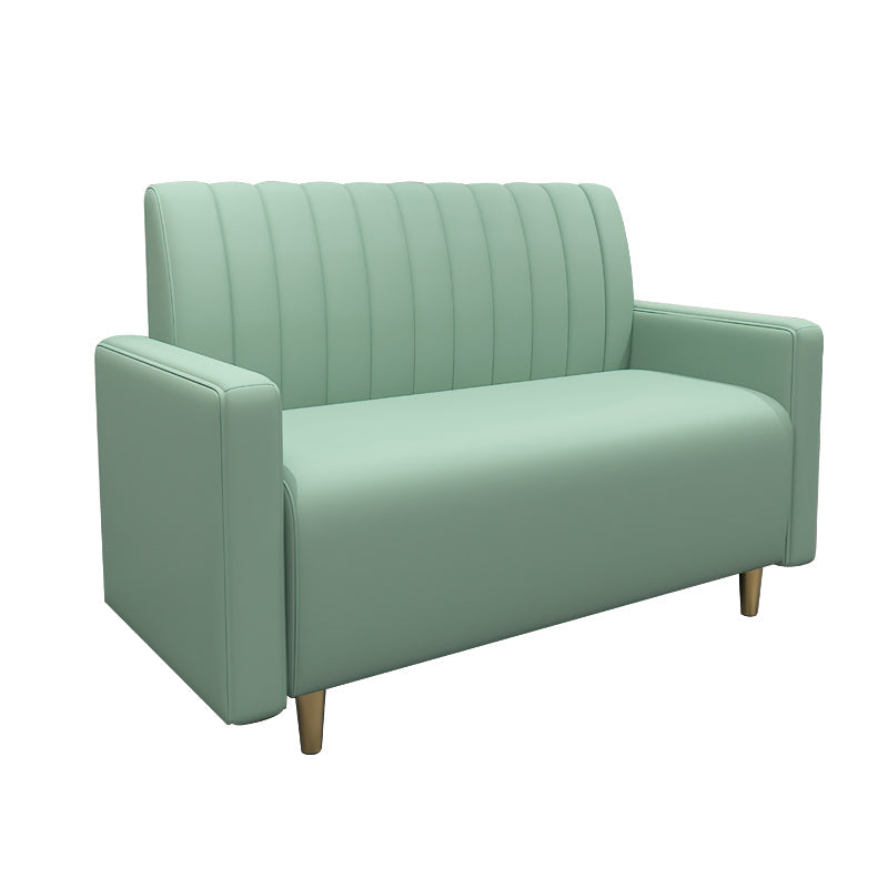 47.27"D x 25.59"W x 33.46"H Glam 2-seat Sewn Pillow Back Sofa for Restaurant Clearhalo 'furn' 'furn_sofas' 'Furniture' 'furniture_sofas' 'kitchen' 'kitchen_sofas' 'Living Room Furniture' 'Sofa' 'sofas' 4777421