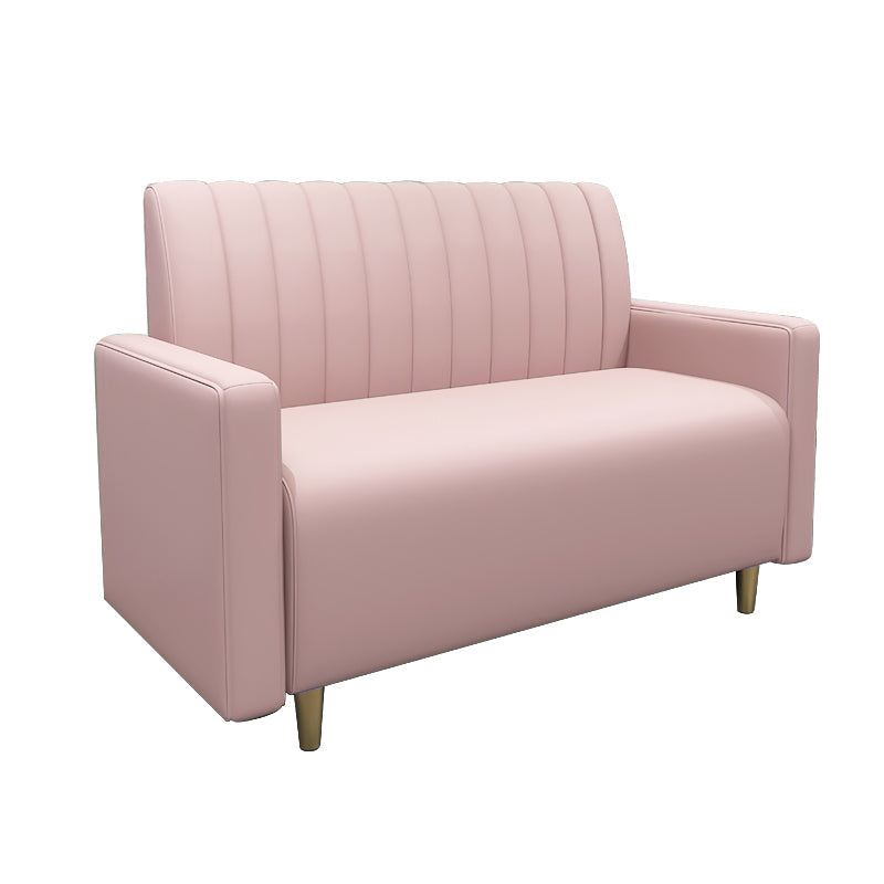 47.27"D x 25.59"W x 33.46"H Glam 2-seat Sewn Pillow Back Sofa for Restaurant Clearhalo 'furn' 'furn_sofas' 'Furniture' 'furniture_sofas' 'kitchen' 'kitchen_sofas' 'Living Room Furniture' 'Sofa' 'sofas' 4777425