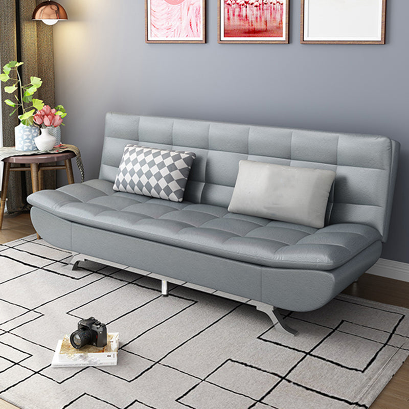 Hair Pin Legs Biscuit Back Armless Sofa with Slipcover for Living Room Clearhalo 'furn' 'furn_sofas' 'Furniture' 'furniture_sofas' 'kitchen' 'kitchen_sofas' 'Living Room Furniture' 'Sofa' 'sofas' 4777447