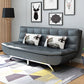 Hair Pin Legs Biscuit Back Armless Sofa with Slipcover for Living Room Dark Gray Faux Leather Clearhalo 'furn' 'furn_sofas' 'Furniture' 'furniture_sofas' 'kitchen' 'kitchen_sofas' 'Living Room Furniture' 'Sofa' 'sofas' 4777451