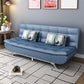 Hair Pin Legs Biscuit Back Armless Sofa with Slipcover for Living Room Blue Faux Leather Clearhalo 'furn' 'furn_sofas' 'Furniture' 'furniture_sofas' 'kitchen' 'kitchen_sofas' 'Living Room Furniture' 'Sofa' 'sofas' 4777458