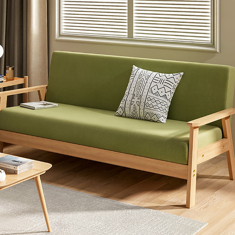 Fabric Square Arm Slipcovered 2/3 Seat Sofa Solid Color Sofa for Apartment Clearhalo 'Furniture' 'furniture_sofas' 'kitchen' 'kitchen_sofas' 'Living Room Furniture' 'Sofa' 'sofas' 4777474