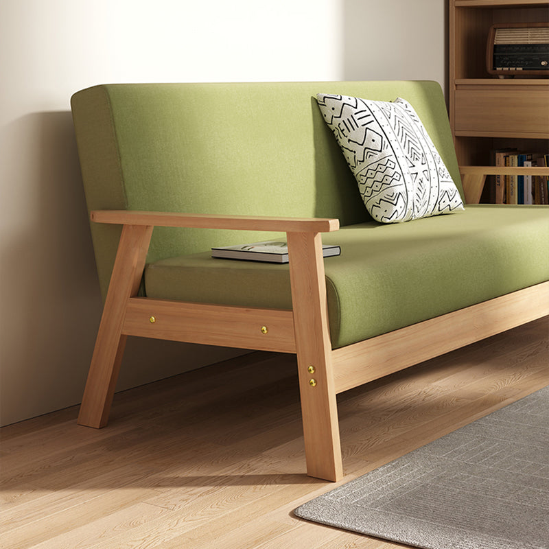Fabric Square Arm Slipcovered 2/3 Seat Sofa Solid Color Sofa for Apartment Clearhalo 'Furniture' 'furniture_sofas' 'kitchen' 'kitchen_sofas' 'Living Room Furniture' 'Sofa' 'sofas' 4777476