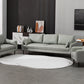 Faux Leather Cushions Sofa 3-Seat Contemporary 30.7" High Sofa Clearhalo 'furn' 'furn_sofas' 'Furniture' 'furniture_sofas' 'kitchen' 'kitchen_sofas' 'Living Room Furniture' 'Sofa' 'sofas' 4777514
