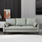 Faux Leather Cushions Sofa 3-Seat Contemporary 30.7" High Sofa Light Green Clearhalo 'furn' 'furn_sofas' 'Furniture' 'furniture_sofas' 'kitchen' 'kitchen_sofas' 'Living Room Furniture' 'Sofa' 'sofas' 4777518