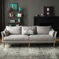 Standard Cushions Settee Furniture Modern Square Arm Loveseat in Grey 102"L x 31.5"W x 35"H Clearhalo 'furn' 'furn_sofas' 'Furniture' 'furniture_sofas' 'kitchen' 'kitchen_sofas' 'Living Room Furniture' 'Sofa' 'sofas' 4777546