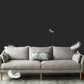 Standard Cushions Settee Furniture Modern Square Arm Loveseat in Grey 83"L x 31.5"W x 35"H Clearhalo 'furn' 'furn_sofas' 'Furniture' 'furniture_sofas' 'kitchen' 'kitchen_sofas' 'Living Room Furniture' 'Sofa' 'sofas' 4777547