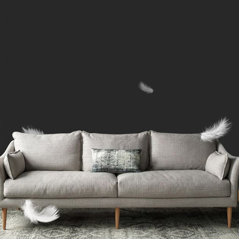 Standard Cushions Settee Furniture Modern Square Arm Loveseat in Grey 83"L x 31.5"W x 35"H Clearhalo 'furn' 'furn_sofas' 'Furniture' 'furniture_sofas' 'kitchen' 'kitchen_sofas' 'Living Room Furniture' 'Sofa' 'sofas' 4777547