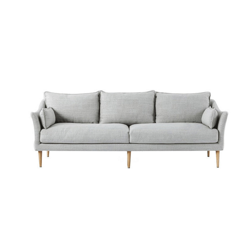 Standard Cushions Settee Furniture Modern Square Arm Loveseat in Grey 67"L x 31.5"W x 35"H Clearhalo 'furn' 'furn_sofas' 'Furniture' 'furniture_sofas' 'kitchen' 'kitchen_sofas' 'Living Room Furniture' 'Sofa' 'sofas' 4777549