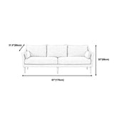 Standard Cushions Settee Furniture Modern Square Arm Loveseat in Grey Clearhalo 'furn' 'furn_sofas' 'Furniture' 'furniture_sofas' 'kitchen' 'kitchen_sofas' 'Living Room Furniture' 'Sofa' 'sofas' 4777555