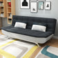 74.80" W √ó 33.46" D √ó 35.43" H Biscuit Back Armless Sofa with Convertible Dark Gray-White Linen Blend Clearhalo 'furn' 'furn_sofas' 'Furniture' 'furniture_sofas' 'kitchen' 'kitchen_sofas' 'Living Room Furniture' 'Sofa' 'sofas' 4777581
