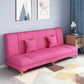 Scandinavian Convertible Sleeper Sofa 31.5" High Armless Settee Rose Red Clearhalo 'furn' 'furn_sofas' 'Furniture' 'furniture_sofas' 'kitchen' 'kitchen_sofas' 'Living Room Furniture' 'Sofa' 'sofas' 4777584