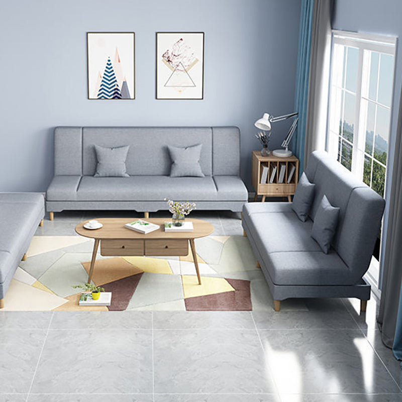 Scandinavian Convertible Sleeper Sofa 31.5" High Armless Settee Clearhalo 'furn' 'furn_sofas' 'Furniture' 'furniture_sofas' 'kitchen' 'kitchen_sofas' 'Living Room Furniture' 'Sofa' 'sofas' 4777589