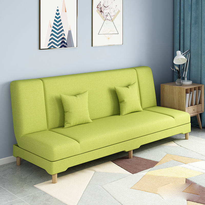 Scandinavian Convertible Sleeper Sofa 31.5" High Armless Settee Turquoise Clearhalo 'furn' 'furn_sofas' 'Furniture' 'furniture_sofas' 'kitchen' 'kitchen_sofas' 'Living Room Furniture' 'Sofa' 'sofas' 4777593