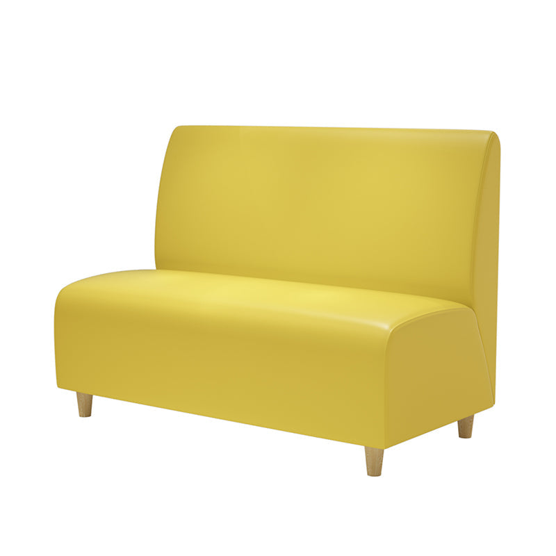 Gold Contemporary Glam Sofa 47.27"D x 25.59"W x 33.46"H 2-seat Sofa for Restaurant Yellow Armless Clearhalo 'furn' 'furn_sofas' 'Furniture' 'furniture_sofas' 'kitchen' 'kitchen_sofas' 'Living Room Furniture' 'Sofa' 'sofas' 4777609