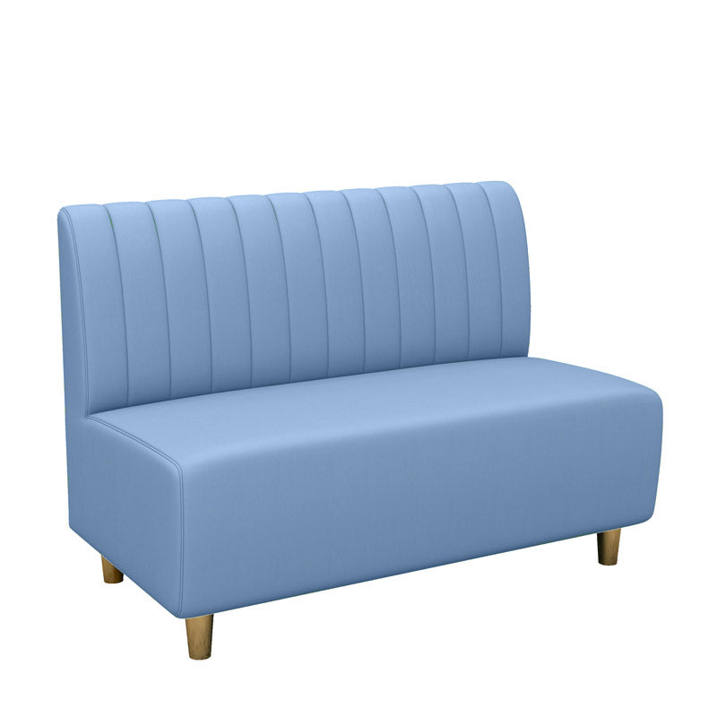 Gold Contemporary Glam Sofa 47.27"D x 25.59"W x 33.46"H 2-seat Sofa for Restaurant Blue Armless Clearhalo 'furn' 'furn_sofas' 'Furniture' 'furniture_sofas' 'kitchen' 'kitchen_sofas' 'Living Room Furniture' 'Sofa' 'sofas' 4777614