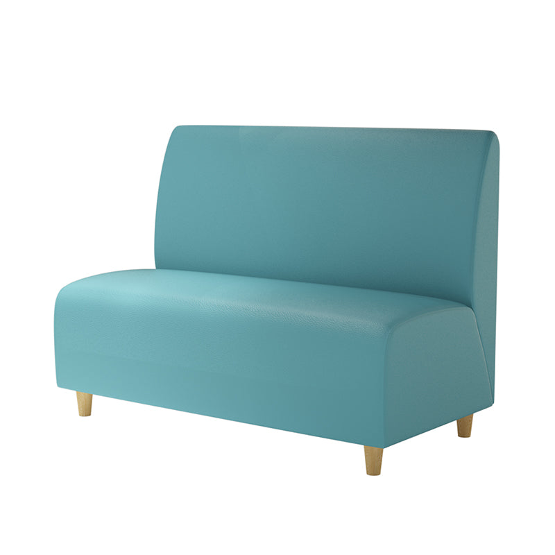Gold Contemporary Glam Sofa 47.27"D x 25.59"W x 33.46"H 2-seat Sofa for Restaurant Water Blue Armless Clearhalo 'furn' 'furn_sofas' 'Furniture' 'furniture_sofas' 'kitchen' 'kitchen_sofas' 'Living Room Furniture' 'Sofa' 'sofas' 4777617