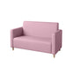 Gold Contemporary Glam Sofa 47.27"D x 25.59"W x 33.46"H 2-seat Sofa for Restaurant Pink Square Arm Clearhalo 'furn' 'furn_sofas' 'Furniture' 'furniture_sofas' 'kitchen' 'kitchen_sofas' 'Living Room Furniture' 'Sofa' 'sofas' 4777621