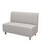 Gold Contemporary Glam Sofa 47.27"D x 25.59"W x 33.46"H 2-seat Sofa for Restaurant Grey Armless Clearhalo 'furn' 'furn_sofas' 'Furniture' 'furniture_sofas' 'kitchen' 'kitchen_sofas' 'Living Room Furniture' 'Sofa' 'sofas' 4777622