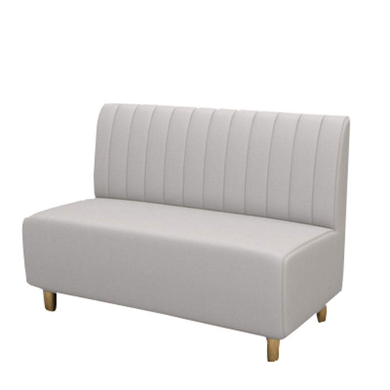 Gold Contemporary Glam Sofa 47.27"D x 25.59"W x 33.46"H 2-seat Sofa for Restaurant Grey Armless Clearhalo 'furn' 'furn_sofas' 'Furniture' 'furniture_sofas' 'kitchen' 'kitchen_sofas' 'Living Room Furniture' 'Sofa' 'sofas' 4777622