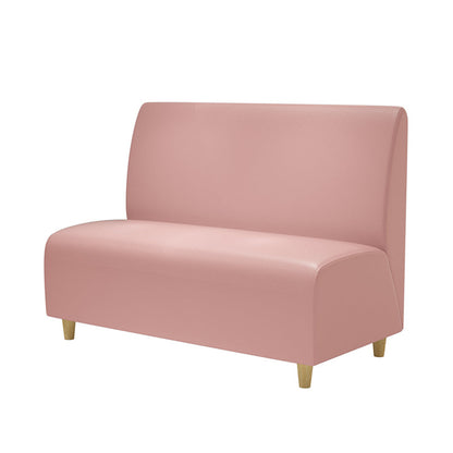 Gold Contemporary Glam Sofa 47.27"D x 25.59"W x 33.46"H 2-seat Sofa for Restaurant Gray-Pink Armless Clearhalo 'furn' 'furn_sofas' 'Furniture' 'furniture_sofas' 'kitchen' 'kitchen_sofas' 'Living Room Furniture' 'Sofa' 'sofas' 4777623