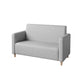 Gold Contemporary Glam Sofa 47.27"D x 25.59"W x 33.46"H 2-seat Sofa for Restaurant Grey Square Arm Clearhalo 'furn' 'furn_sofas' 'Furniture' 'furniture_sofas' 'kitchen' 'kitchen_sofas' 'Living Room Furniture' 'Sofa' 'sofas' 4777625
