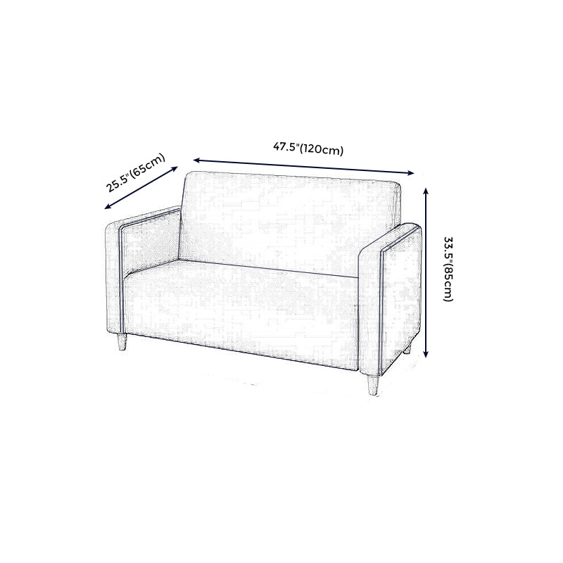 Gold Contemporary Glam Sofa 47.27"D x 25.59"W x 33.46"H 2-seat Sofa for Restaurant Clearhalo 'furn' 'furn_sofas' 'Furniture' 'furniture_sofas' 'kitchen' 'kitchen_sofas' 'Living Room Furniture' 'Sofa' 'sofas' 4777627