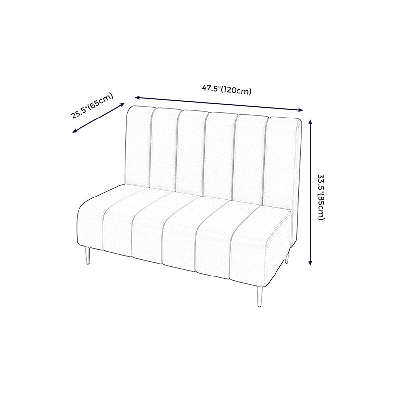 Gold Contemporary Glam Sofa 47.27"D x 25.59"W x 33.46"H 2-seat Sofa for Restaurant Clearhalo 'furn' 'furn_sofas' 'Furniture' 'furniture_sofas' 'kitchen' 'kitchen_sofas' 'Living Room Furniture' 'Sofa' 'sofas' 4777629