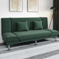 Armless Settee with Cotton Blend 19.68" W Convertible Sleeper Sofa for Living Room Blackish Green Clearhalo 'furn' 'furn_sofas' 'Furniture' 'furniture_sofas' 'kitchen' 'kitchen_sofas' 'Living Room Furniture' 'Sofa' 'sofas' 4777633