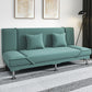 Armless Settee with Cotton Blend 19.68" W Convertible Sleeper Sofa for Living Room Green Clearhalo 'furn' 'furn_sofas' 'Furniture' 'furniture_sofas' 'kitchen' 'kitchen_sofas' 'Living Room Furniture' 'Sofa' 'sofas' 4777634