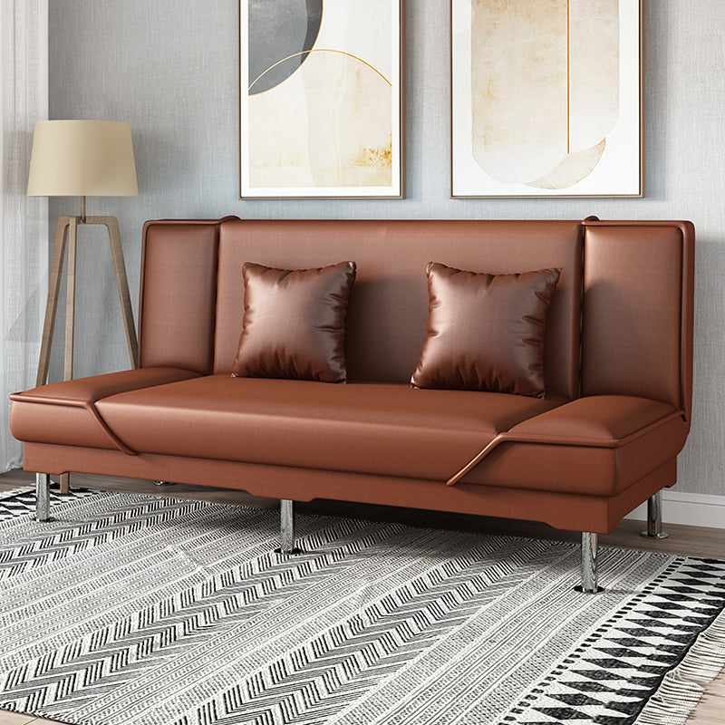 Armless Settee with Cotton Blend 19.68" W Convertible Sleeper Sofa for Living Room Coffee Clearhalo 'furn' 'furn_sofas' 'Furniture' 'furniture_sofas' 'kitchen' 'kitchen_sofas' 'Living Room Furniture' 'Sofa' 'sofas' 4777646