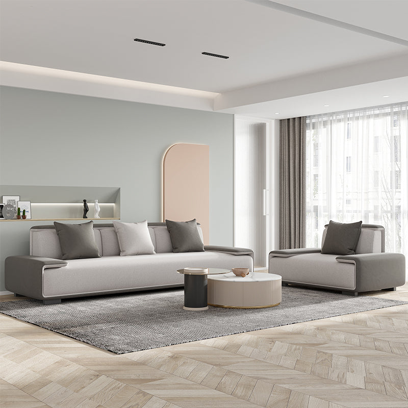 29.52"H Faux Leather Stain Resistant Pillow Top Arm Sofa for Living Room Clearhalo 'furn' 'furn_sofas' 'Furniture' 'furniture_sofas' 'kitchen' 'kitchen_sofas' 'Living Room Furniture' 'Sofa' 'sofas' 4777668