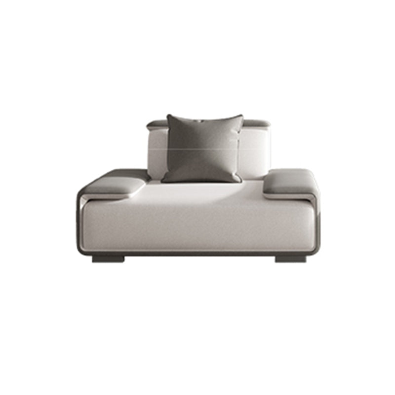 29.52"H Faux Leather Stain Resistant Pillow Top Arm Sofa for Living Room 47.2"L x 34.6"W x 29.5"H Clearhalo 'furn' 'furn_sofas' 'Furniture' 'furniture_sofas' 'kitchen' 'kitchen_sofas' 'Living Room Furniture' 'Sofa' 'sofas' 4777672