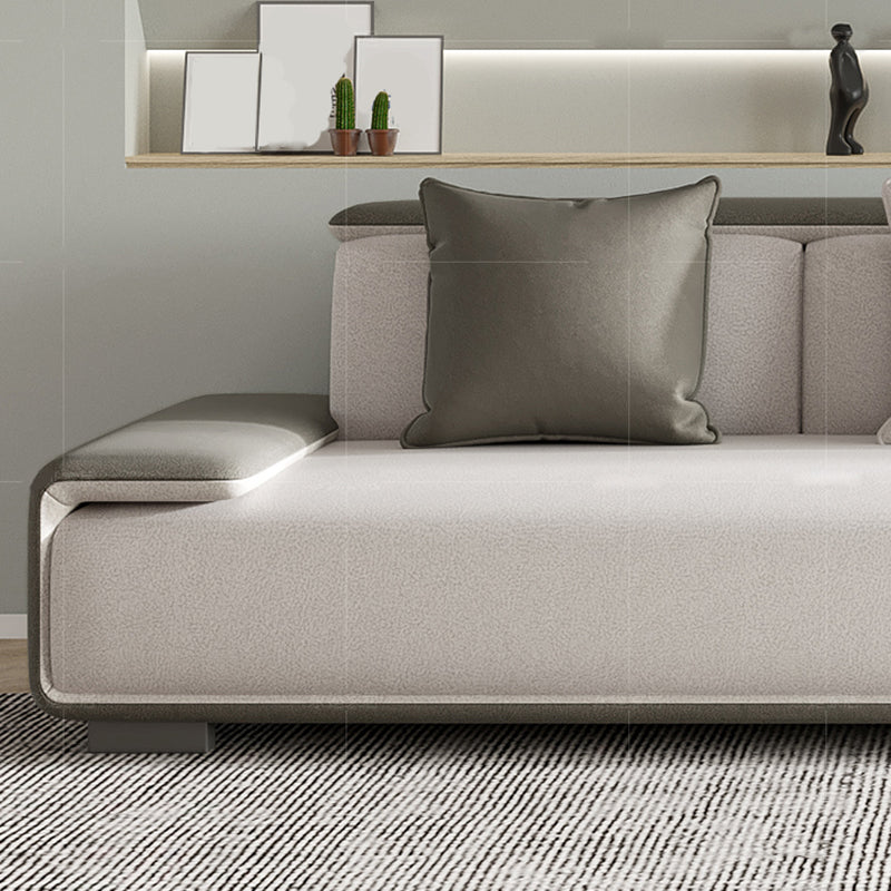 29.52"H Faux Leather Stain Resistant Pillow Top Arm Sofa for Living Room Clearhalo 'furn' 'furn_sofas' 'Furniture' 'furniture_sofas' 'kitchen' 'kitchen_sofas' 'Living Room Furniture' 'Sofa' 'sofas' 4777674