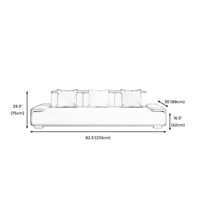 29.52"H Faux Leather Stain Resistant Pillow Top Arm Sofa for Living Room Clearhalo 'furn' 'furn_sofas' 'Furniture' 'furniture_sofas' 'kitchen' 'kitchen_sofas' 'Living Room Furniture' 'Sofa' 'sofas' 4777679