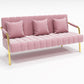 Modern Standard Metal Legs Sofa Macaroon Fabric Sofa for Apartment Pink Clearhalo 'furn' 'furn_sofas' 'Furniture' 'furniture_sofas' 'kitchen' 'kitchen_sofas' 'Living Room Furniture' 'Sofa' 'sofas' 4777688
