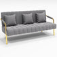 Modern Standard Metal Legs Sofa Macaroon Fabric Sofa for Apartment 67"L x 23"W x 28"H Grey Clearhalo 'furn' 'furn_sofas' 'Furniture' 'furniture_sofas' 'kitchen' 'kitchen_sofas' 'Living Room Furniture' 'Sofa' 'sofas' 4777704