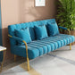 Modern Standard Metal Legs Sofa Macaroon Fabric Sofa for Apartment 67"L x 23"W x 28"H Sky Blue Clearhalo 'furn' 'furn_sofas' 'Furniture' 'furniture_sofas' 'kitchen' 'kitchen_sofas' 'Living Room Furniture' 'Sofa' 'sofas' 4777706