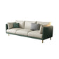 Green and White Stain Resistant Settee Sofa Leather Square Arm Loveseat 83"L x 29.5"W x 33"H Clearhalo 'furn' 'furn_sofas' 'Furniture' 'furniture_sofas' 'kitchen' 'kitchen_sofas' 'Living Room Furniture' 'Sofa' 'sofas' 4777720