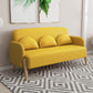 Ultra-Modern 3-seater Sofa with Square Arm and 4 Wooden Legs Yellow Clearhalo 'Furniture' 'furniture_sofas' 'kitchen' 'kitchen_sofas' 'Living Room Furniture' 'Sofa' 'sofas' 4777733