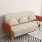 Ultra-Modern 3-seater Sofa with Square Arm and 4 Wooden Legs Clearhalo 'Furniture' 'furniture_sofas' 'kitchen' 'kitchen_sofas' 'Living Room Furniture' 'Sofa' 'sofas' 4777738