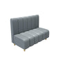 47.27"D x 25.59"W x 33.46"H Contemporary Glam 2-seat Sofa for Restaurant Grey Sewn Pillow Back Armless Clearhalo 'furn' 'furn_sofas' 'Furniture' 'furniture_sofas' 'kitchen' 'kitchen_sofas' 'Living Room Furniture' 'Sofa' 'sofas' 4777752