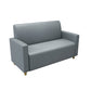 47.27"D x 25.59"W x 33.46"H Contemporary Glam 2-seat Sofa for Restaurant Silver Gray Tight Back Square Arm Clearhalo 'furn' 'furn_sofas' 'Furniture' 'furniture_sofas' 'kitchen' 'kitchen_sofas' 'Living Room Furniture' 'Sofa' 'sofas' 4777755