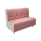 47.27"D x 25.59"W x 33.46"H Contemporary Glam 2-seat Sofa for Restaurant Pink-White Tufted Back Armless Clearhalo 'furn' 'furn_sofas' 'Furniture' 'furniture_sofas' 'kitchen' 'kitchen_sofas' 'Living Room Furniture' 'Sofa' 'sofas' 4777760