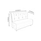47.27"D x 25.59"W x 33.46"H Contemporary Glam 2-seat Sofa for Restaurant Clearhalo 'furn' 'furn_sofas' 'Furniture' 'furniture_sofas' 'kitchen' 'kitchen_sofas' 'Living Room Furniture' 'Sofa' 'sofas' 4777761