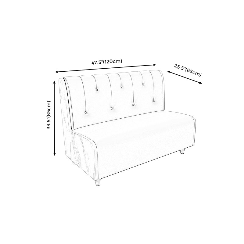 47.27"D x 25.59"W x 33.46"H Contemporary Glam 2-seat Sofa for Restaurant Clearhalo 'furn' 'furn_sofas' 'Furniture' 'furniture_sofas' 'kitchen' 'kitchen_sofas' 'Living Room Furniture' 'Sofa' 'sofas' 4777761