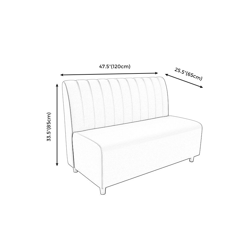 47.27"D x 25.59"W x 33.46"H Contemporary Glam 2-seat Sofa for Restaurant Clearhalo 'furn' 'furn_sofas' 'Furniture' 'furniture_sofas' 'kitchen' 'kitchen_sofas' 'Living Room Furniture' 'Sofa' 'sofas' 4777762