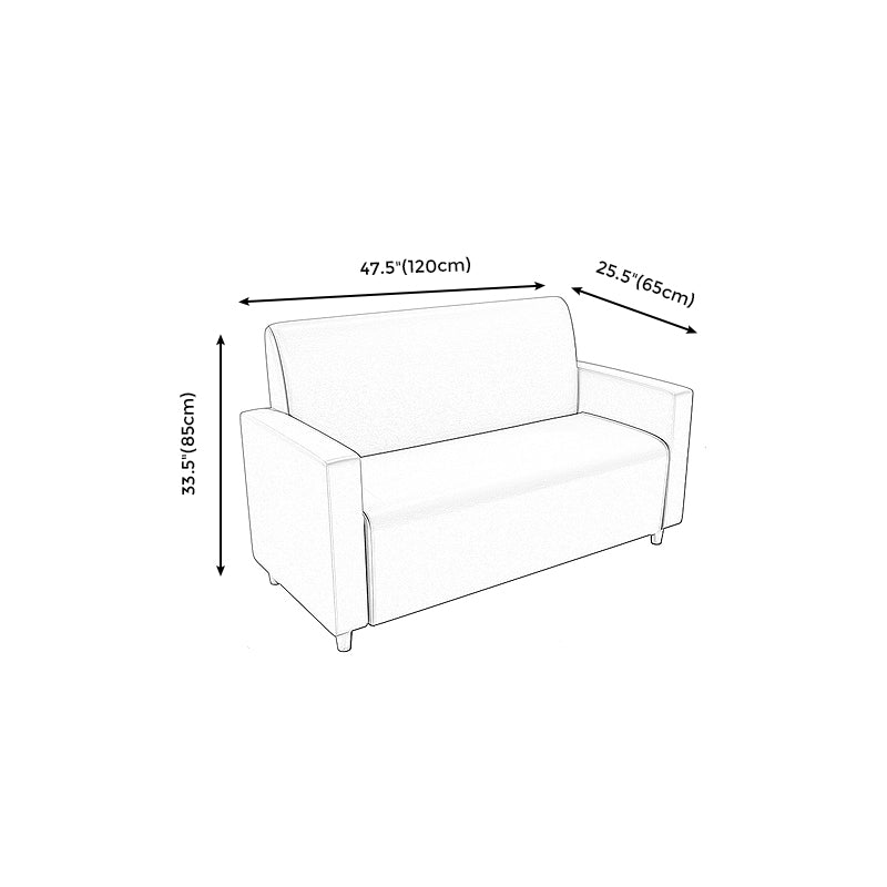 47.27"D x 25.59"W x 33.46"H Contemporary Glam 2-seat Sofa for Restaurant Clearhalo 'furn' 'furn_sofas' 'Furniture' 'furniture_sofas' 'kitchen' 'kitchen_sofas' 'Living Room Furniture' 'Sofa' 'sofas' 4777764