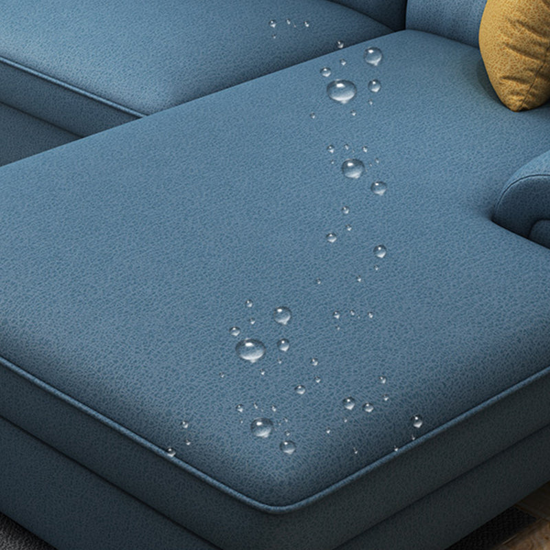 Modern Reversible Chaise Sectionals with Pillows Flared Arm Sectionals for Living Room Clearhalo 'Furniture' 'furniture_sectionals' 'kitchen' 'kitchen_sectionals' 'Living Room Furniture' 'Sectionals' 4777794